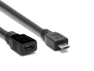 Micro USB 2.0 Type B mannlige til kvinnelige forlengelse Extender ladekabel