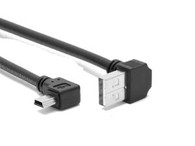Ned vinkel USB 2.0 han til Mini B 5Pin rett vinkel mannlige datakabelen