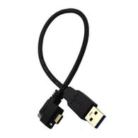Rettvinklet skruelåsende USB C-kabel